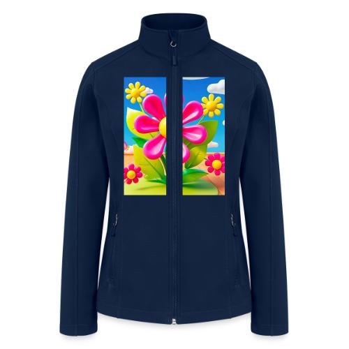 Pink Floral Peace | Sky & Nature Design - Women’s Soft Shell Jacket