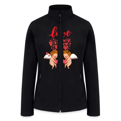 Cupid Love Designs, cupid love angel vibration. - Women’s Soft Shell Jacket