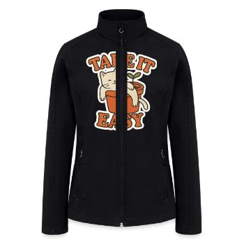 Take It Easy - Women’s Soft Shell Jacket - black - Front
