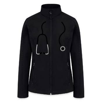 doctor stethoscope - Women’s Soft Shell Jacket - black - Front
