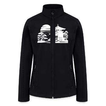 Sunset Temple Asian Landscape - Women’s Soft Shell Jacket - black - Front