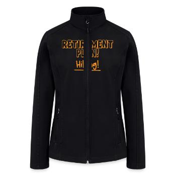 Retirement Plan Hiking - Women’s Soft Shell Jacket - black - Front
