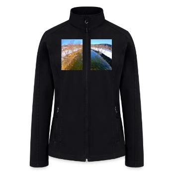 Shallow Stony River Nature Norway - Women’s Soft Shell Jacket - black - Front