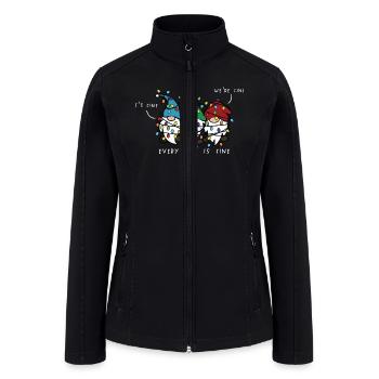 It's Fine We're Fine Everything Is Fine Gnome 7th - Women’s Soft Shell Jacket - black - Front