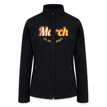 march - Women’s Soft Shell Jacket - black - Front