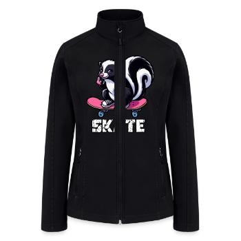Skunk Skateboarder - Women’s Soft Shell Jacket - black - Front