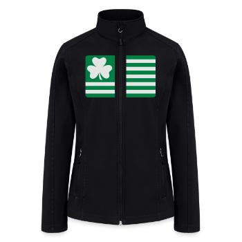 Irish Shamrock flag - Women’s Soft Shell Jacket - black - Front
