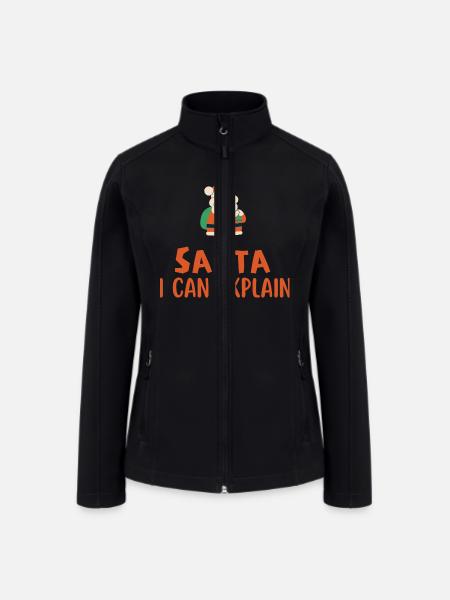 santa i can explain - Women’s Soft Shell Jacket - black