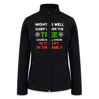 Funny Christmas Holiday Pajamas idea | Girls & Boy - Women’s Soft Shell Jacket - black - Front