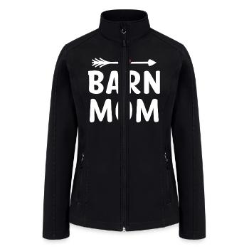 Barn Mom Horse Riding Barnyard Animals Mothers Day - Women’s Soft Shell Jacket - black - Front