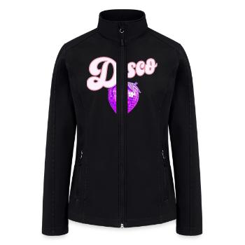 Strawberry disco ball retro - Women’s Soft Shell Jacket - black - Front