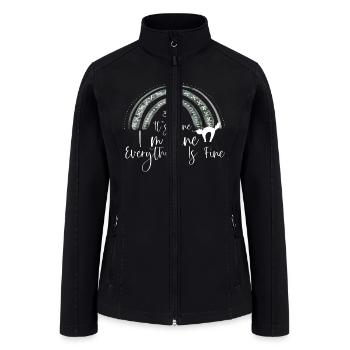It's Fine I'm Fine Everything Is Fine Funny Cat - Women’s Soft Shell Jacket - black - Front