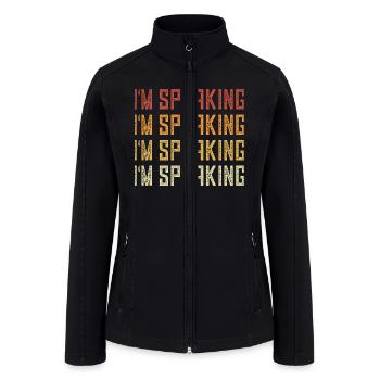 I m Speaking - Women’s Soft Shell Jacket - black - Front