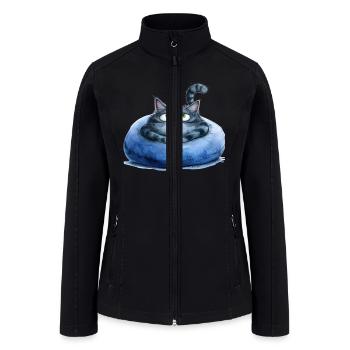 Funny Cat - Women’s Soft Shell Jacket - black - Front