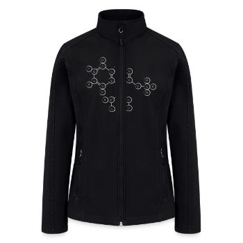 Methylphenidate molecule structural Formula ADHD - Women’s Soft Shell Jacket - black - Front