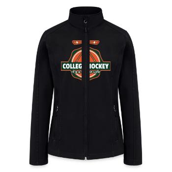 College Hockey | Ice Hockey Life - Women’s Soft Shell Jacket - black - Front