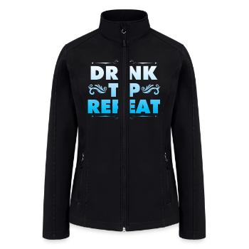 Bartender Waiter Barmaid Bar Cocktail Counter - Women’s Soft Shell Jacket - black - Front