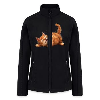 Funny Cat - Women’s Soft Shell Jacket - black - Front