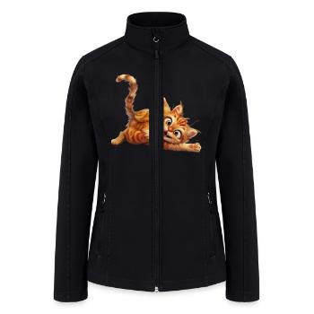 Funny Cat - Women’s Soft Shell Jacket - black - Front
