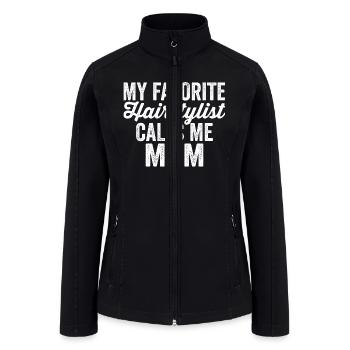 Hairstylist Mom - Women’s Soft Shell Jacket - black - Front