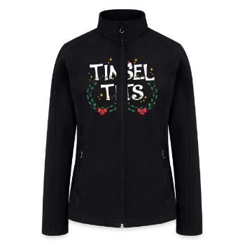 Jingle Balls Tinsel Tits Couples Christmas - Women’s Soft Shell Jacket - black - Front