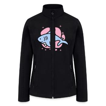 Cute Shark Children Shark - Women’s Soft Shell Jacket - black - Front