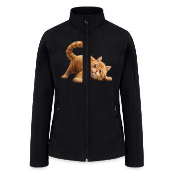 Funny Cat - Women’s Soft Shell Jacket - black - Front