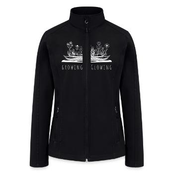 Growing + Glowing - Women’s Soft Shell Jacket - black - Front