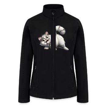 Funny Cat - Women’s Soft Shell Jacket - black - Front