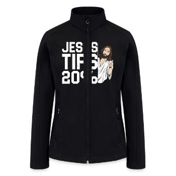 Jesus Tips 20% 6 - Women’s Soft Shell Jacket - black - Front