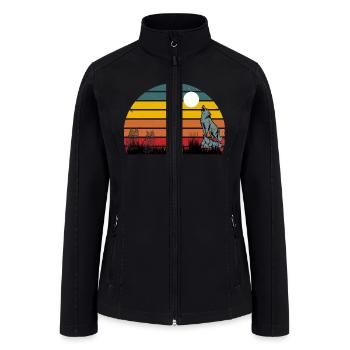 Wol and Owl Design - Women’s Soft Shell Jacket - black - Front