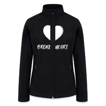Broken Heart - Women’s Soft Shell Jacket - black - Front