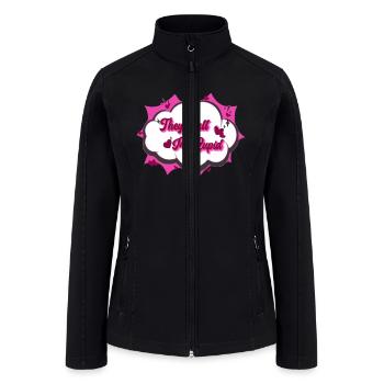 They Call Me Cupid Retro Bubble - Women’s Soft Shell Jacket - black - Front