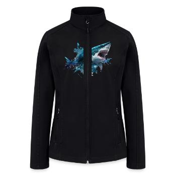 shark - Women’s Soft Shell Jacket - black - Front