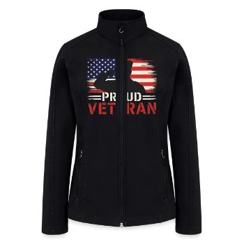 Honoring Our Veterans - Women’s Soft Shell Jacket - black - Front