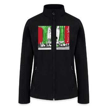 John John Florence Quiver with Background - Women’s Soft Shell Jacket - black - Front