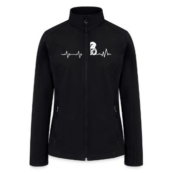 Pretzel bicycle logo bike heartbeat endurance food - Women’s Soft Shell Jacket - black - Front