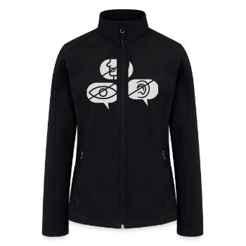 No Seeing Speaking Hearing - Women’s Soft Shell Jacket - black - Front