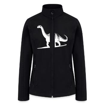 Giant Dino Brachiosaurus Dinosaur - Women’s Soft Shell Jacket - black - Front