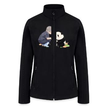 HUAHUA🐼Giant Panda - Women’s Soft Shell Jacket - black - Front