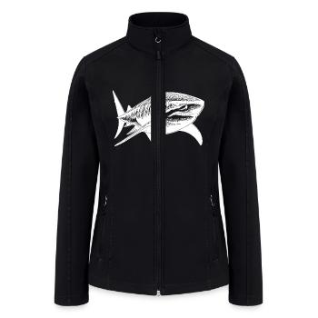 Big Tiger Shark Shark Diver Favorite Animal - Women’s Soft Shell Jacket - black - Front