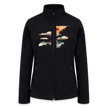 Landscape With Tree - Women’s Soft Shell Jacket - black - Front