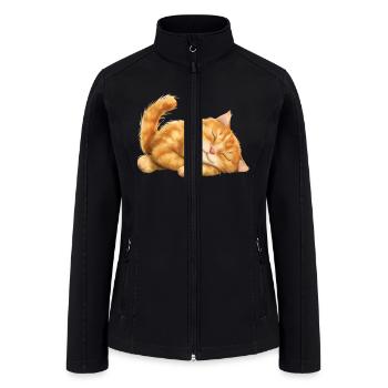 Funny Cat - Women’s Soft Shell Jacket - black - Front