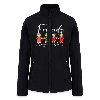 Best Friends Christmas - Women’s Soft Shell Jacket - black - Front