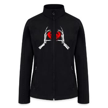Broken heart - Women’s Soft Shell Jacket - black - Front