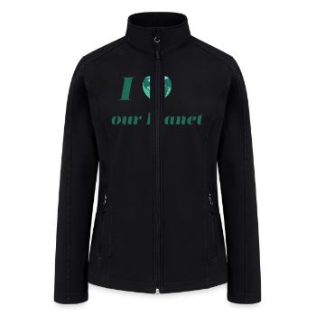 i love our planet - Women’s Soft Shell Jacket - black - Front