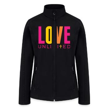 LOVE UNLIMITED - Women’s Soft Shell Jacket - black - Front