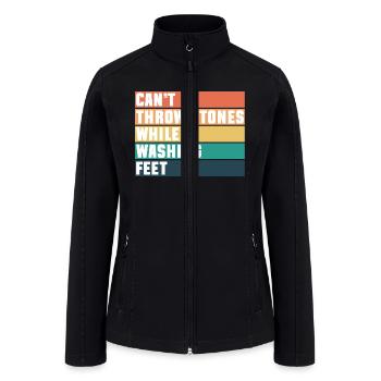 Can t Throw Stones 7 - Women’s Soft Shell Jacket - black - Front