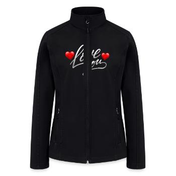 Love You - Women’s Soft Shell Jacket - black - Front