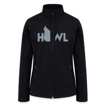 moon wolf HOWL - Women’s Soft Shell Jacket - black - Front